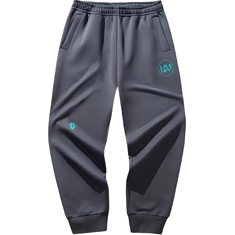 

Anta Basketball Series Simple Solid Color Casual Loose Fit Cuffed Knitted Sports Pants Unisex Bottoms Castle-Gray 172441305N-2 S