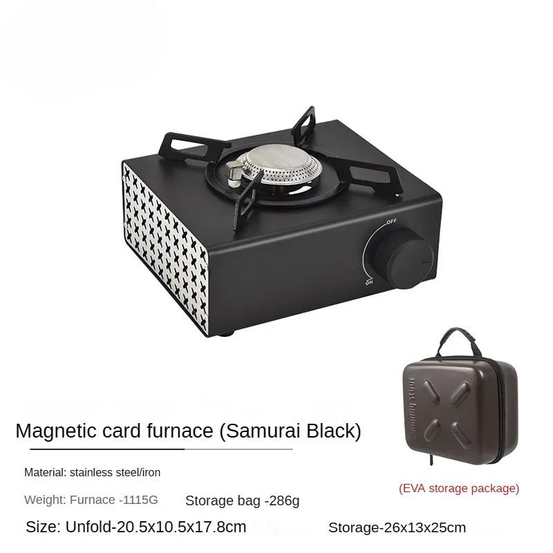 2000W Camping-Gaskocher Hohe Leistung Hohe Hitze Tragbarer Kassettenkocher Outdoor-Picknick Grill Kartenmagnetischer Herd Gas Tan