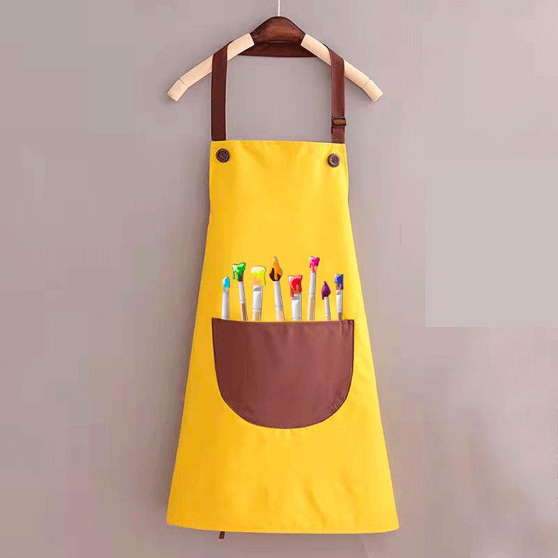 Children's Waterproof Painting & Chef Apron Set - Printed Coveralls & Waist Apron for Kindergarten.
