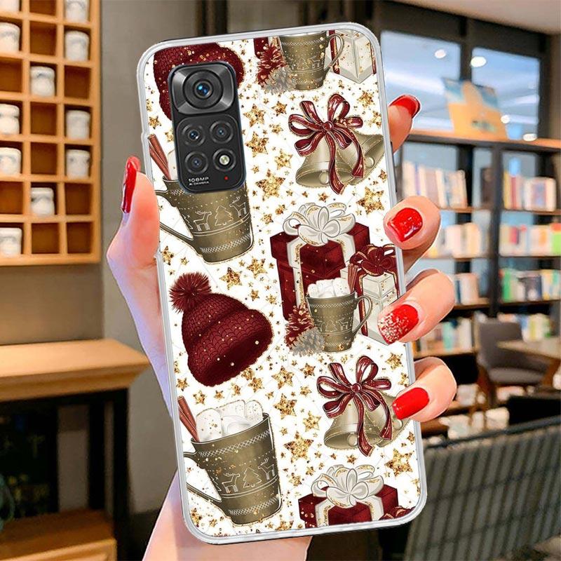 Winter Coffee Christmas Cover Phone Case For Xiaomi Redmi Note 15 14 13 12 11 10 Pro Plus 14S 12S 11S 11T 11E 10S Soft Fundas Sh