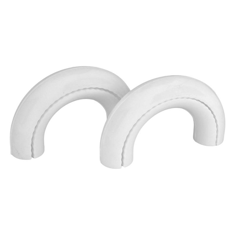 2pcs White Front Tow Hook Protect Cover Case TPE Silicone Fit For Ford Ranger 2023 2024 2025