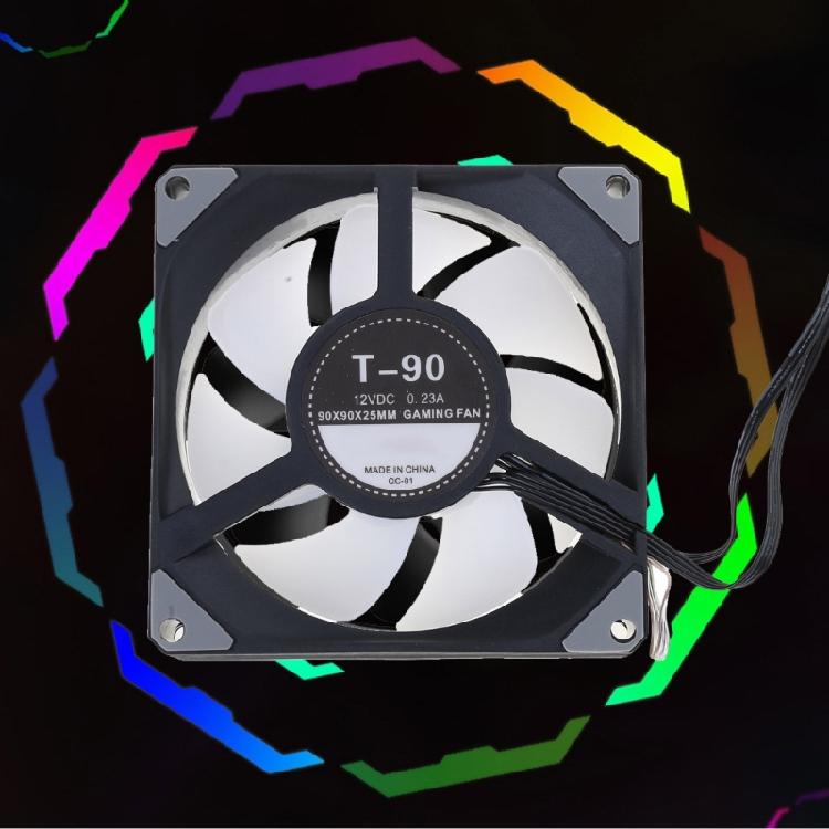 90mm ARGB LED Fan With PWM Control  ARGB LED Lights Optimal Airflows For Home Offices Desktop Case Fan