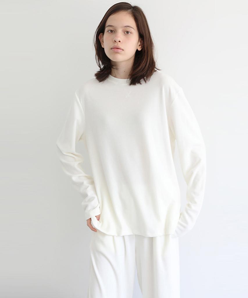 Peulmo Velour Long Sleeve Top [Ivory]