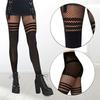 Women's Garter Belt Tights Patterned Fishnet Thigh High Stockings Tights High Waist Pantyhose Suspender Pantyhose Gifts