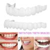 White Dentures - Adjustable Upper and Lower Dentures for Men and Women, Comfortable Fit and Natural Smile