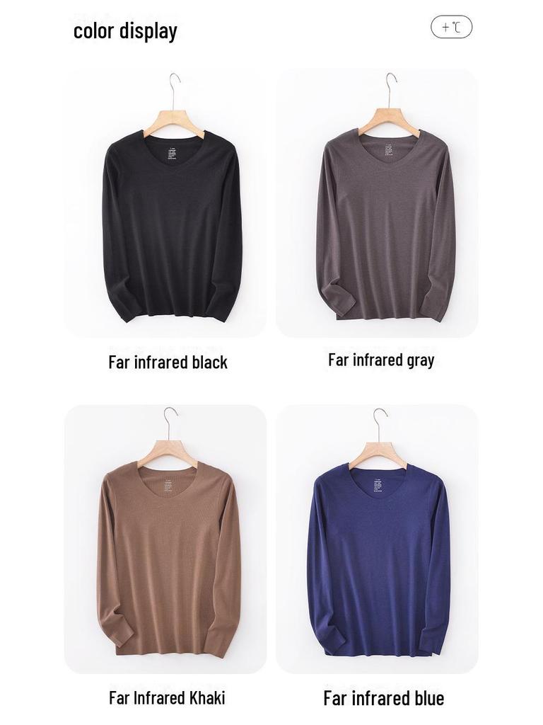 Pánské termální sametové samoohřívací triko s antibakteriální maskou - Podzimní oblečení odolné proti chladu