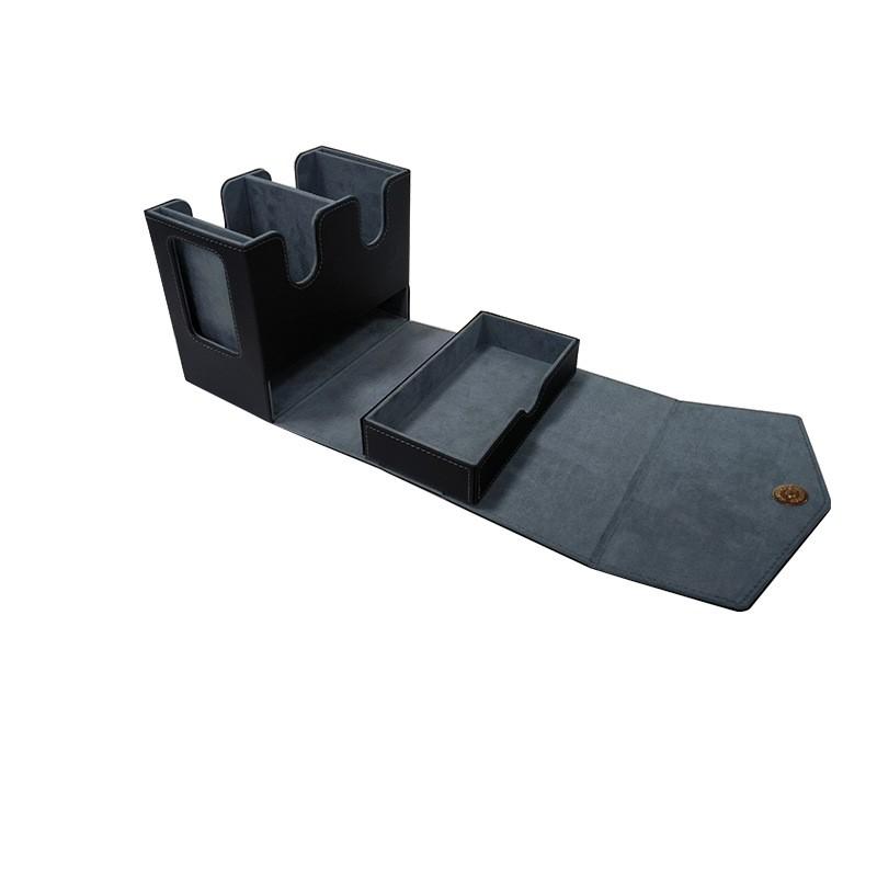 

Card Deck Box with 2 Commander Display Double Deck Box for 140+ Single Sleeved Cards Fits for TCG CCG Magic Cards