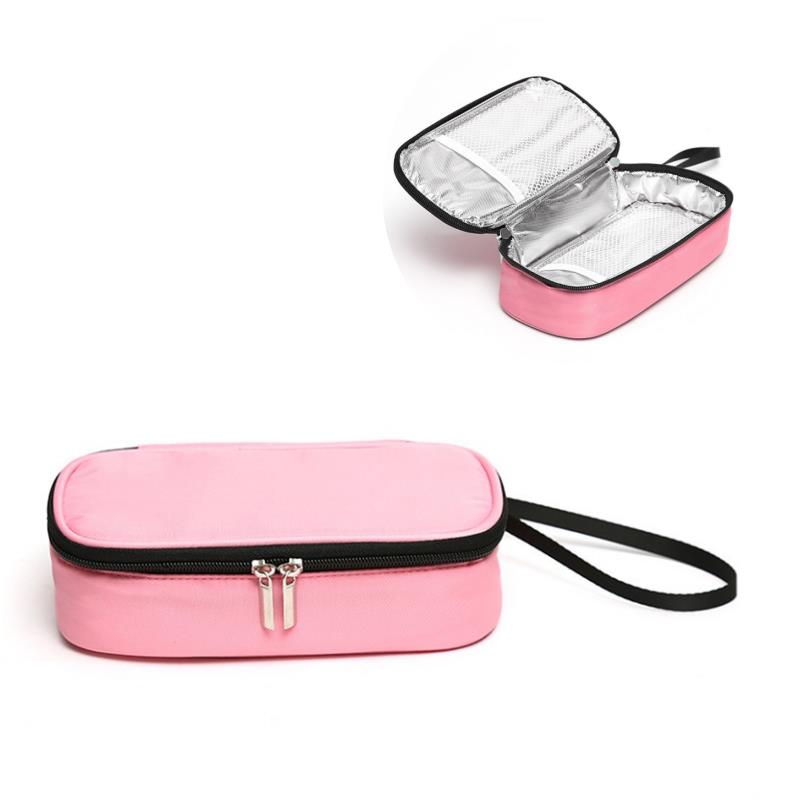 5Colors Insulin Cooling Bag Portable Diabetic Pocket Pill Protector Waterproof Thermal Insulated Medical Cooler Without Gel