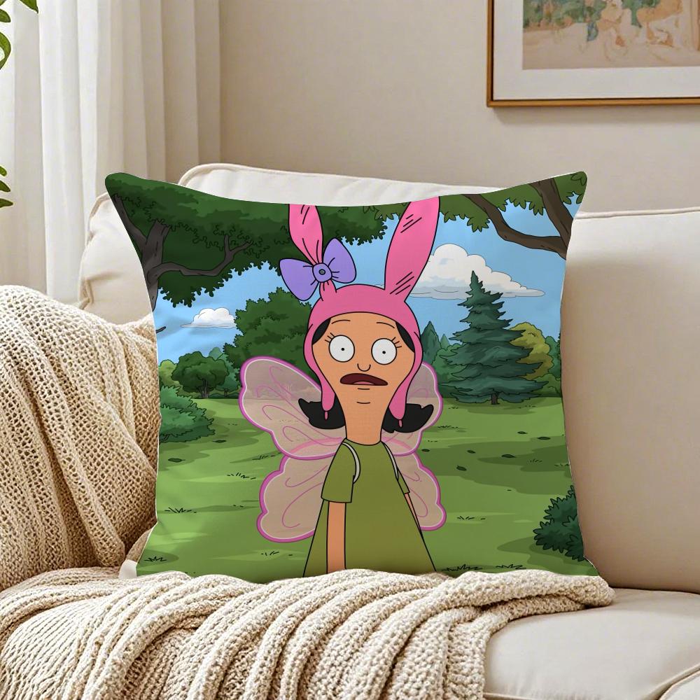 Cartoon BBobs BBurgers Cushion Cover Pillowcase Antidustmite living Room Sofa Decor Cushion Room