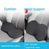 Cuscino Multifunzionale 2 in 1 per Sedile Auto Universale Memory Supporto Lombare Cuscino per Guidatore Traspirante Altezza Aumentata Imbottitura per Glutei