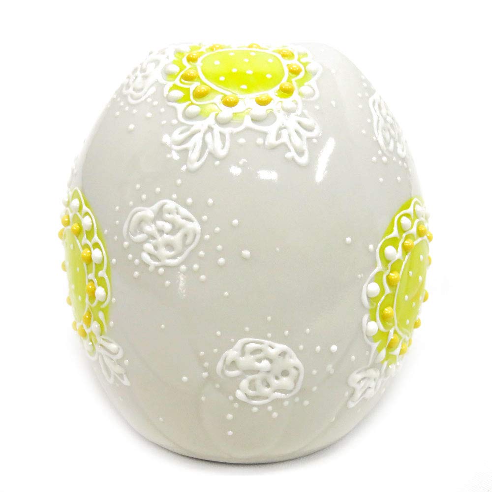 Kutani Ware Ball Owl (yellow) Pottery