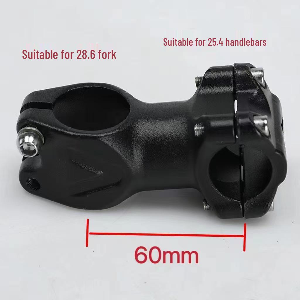 Mountain Road Fixed Gear Bicycle Handlebar Stem, Headset Compatible, 25.4/31.8mm Diameter, 38/60/80/90mm Length Options