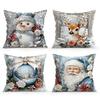 Vintage Christmas Decor Pillowcase Printed Polyester 40/45/50cm Throw Pillowcover Decorative Sofa Cushion Pillowslip Home Decor