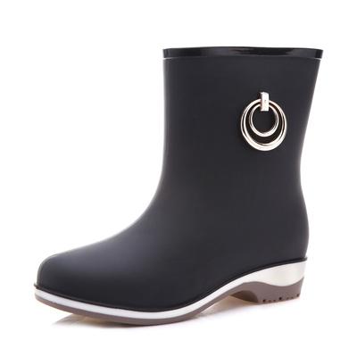 Bottes en caoutchouc courtes et élégantes pour femmes, bottines de pluie, chaussures imperméables pour femmes, automne, jour de pluie, 2024 wse3