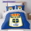 Real Oviedo Pattern Bedding,Quilt Set Quilt Cover Pillowcase Home Birthday Gift (1 * duvet cover + 2 * pillowcase, without core)
