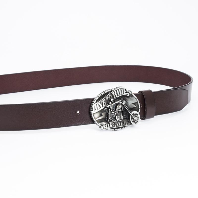 Skull Motorcycle Belt: European & American Men's Casual Trend