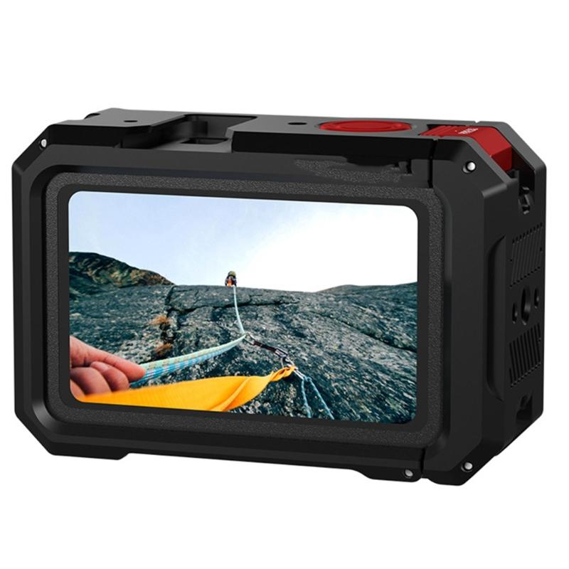 High Strength Metal Cage for Action 6 Camera Shockproof Aluminum Structure Perfect Button Access 1/4 Threaded Port