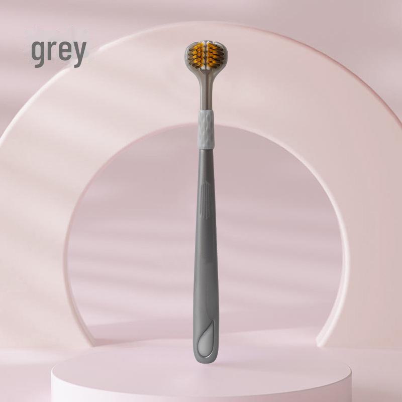 Periuță de dinți pentru adulți cu peri moi pe trei laturi de înaltă calitate cu curățător de limbă - Perfectă pentru cupluri