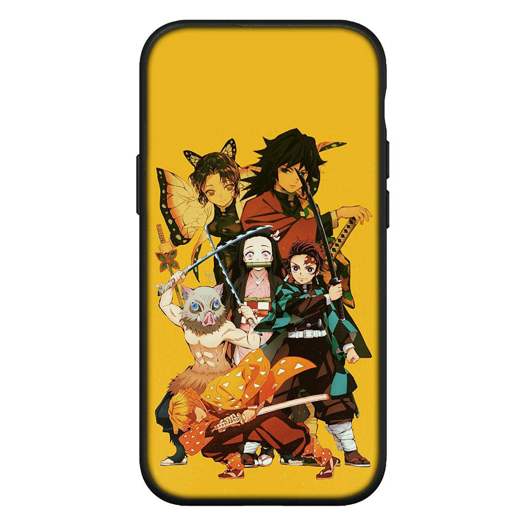 

для Samsung Galaxy S24 S23 iPhone 16 15 14 Xiaomi Redmi Note 13 12 11 Plus 9 Pro Max X XR Чехол для телефона Demon Slayer Kokushibo Kamado Tanjiro OPPO Huawei for Redmi Note 8T ceil