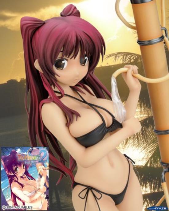 ToHeart2 Tamaki Mukai Illustrazione Costume da Bagno Versione Nera. (Figura in PVC preverniciata, Scala 1/6)