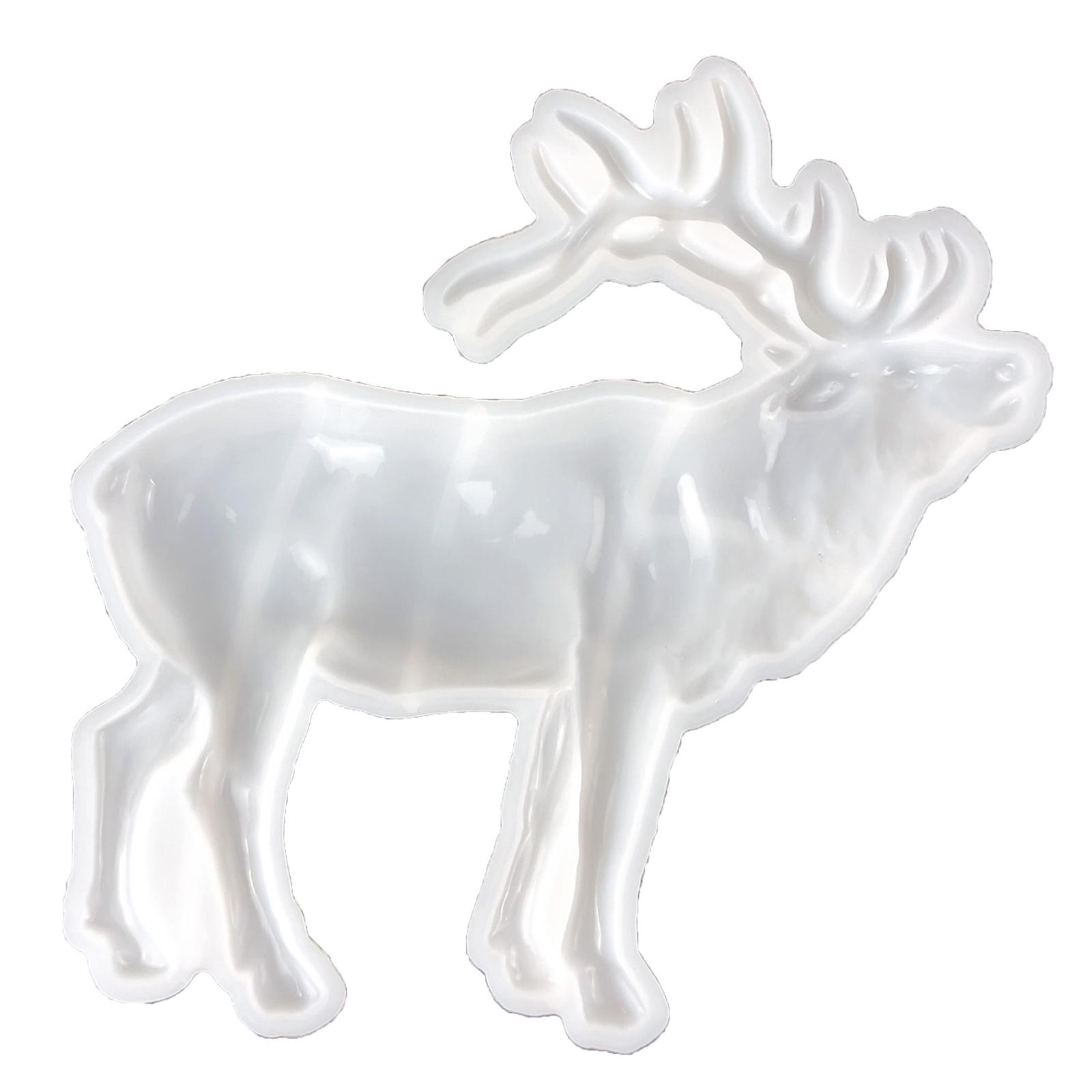 

3D Elk Animal Silicone Mold Large Epoxy Resin Mold DIY Resin Casting for Wall Hanging Door Cabinets Festival Gifts Home чистый