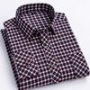 Nuove Camicie alla Moda da Uomo a Manica Lunga Primavera Autunno Morbide Vestibilità Regolare Spazzolato Tasca Singola a Quadri Comfort Casual Camicia a Quadri