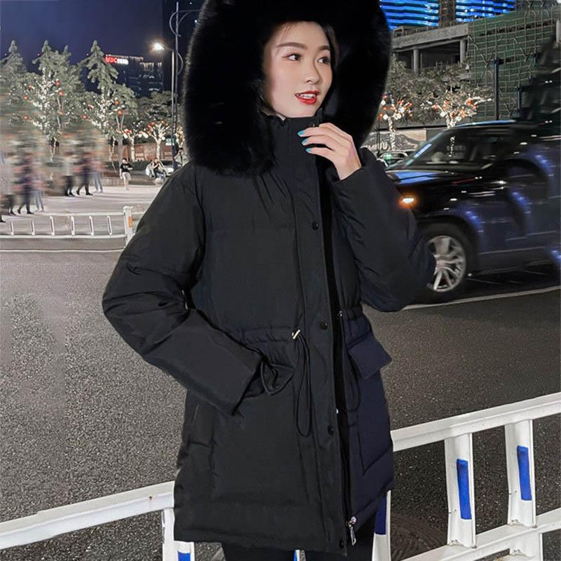 Women's Mid-length Cotton-padded Jacket Korean Style Slim and Thick Fashion All-match Winter Padded Jacket