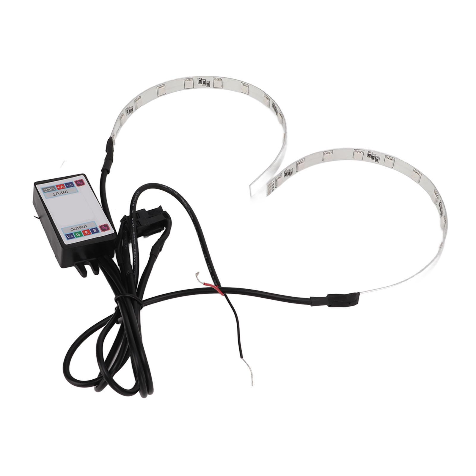 

2pcs Multi Color RGB LED Demon Eye Bluetooth APP Control Halo Ring Headlight for Car