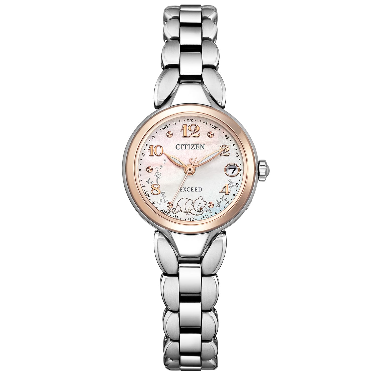 

Citizen Exceed Disney Winnie the Pooh Cherry Blossom Watch, Collection, Motif, Light-Powered Eco-Drive, Radio-Controlled, Waterproof, Color, Silver,