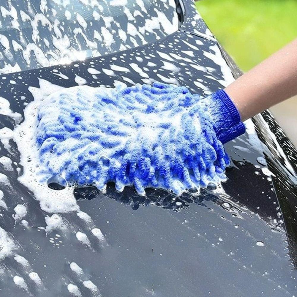 Microfiber Chenille Car Washing Gloves Washable Detailing Brush New Cleaning Tools