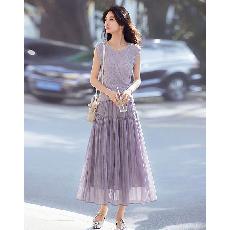 Elegant Button-Waist Two-Piece Skirt Set