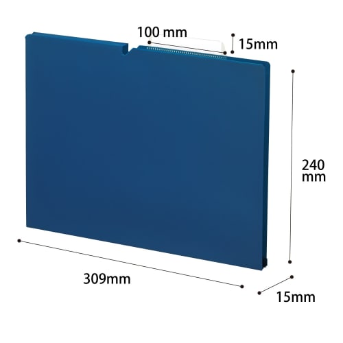 KOKUYO File Individual Folder NEOS A4 15mm 3-side binding 10 books Navy A4P-NEF15DBX10