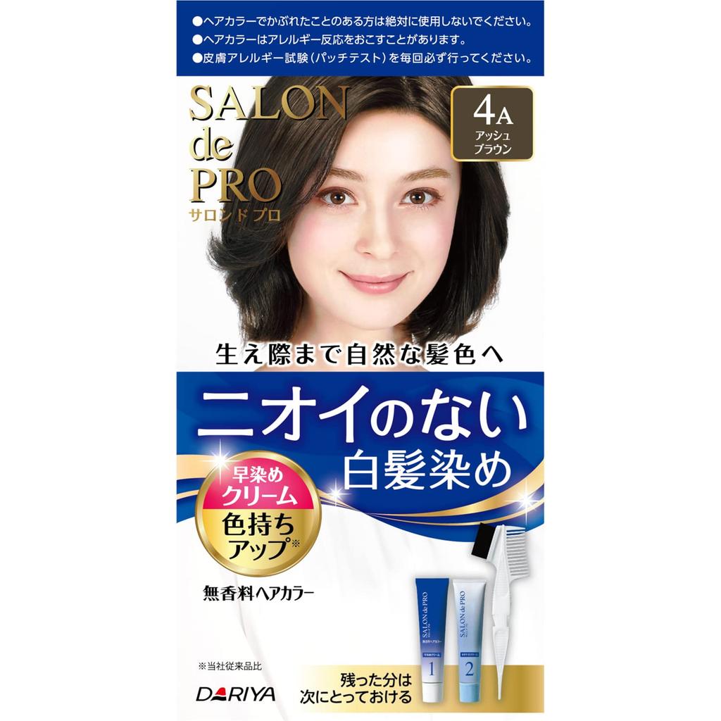 SALON DE PRO Hair 4A Ash Brown Fragrance-Free Color, Quick-Dye Cream, [Quasi-drug]
