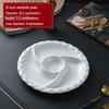 Windmill Five-Compartment Ceramic Dish - Ideal for Braised, Steamed, or Dumpling Dishes.