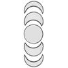 Wall Mirror Acrylic Moon Cycle Change Mirrors Set for Home Bedroom Decoration OrnamentBlack