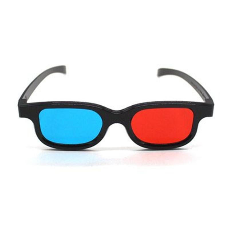 1Pcs Pvc Red Blue 3D Glasses Universal Full Frame For Dimensional Anaglyph Movie Game