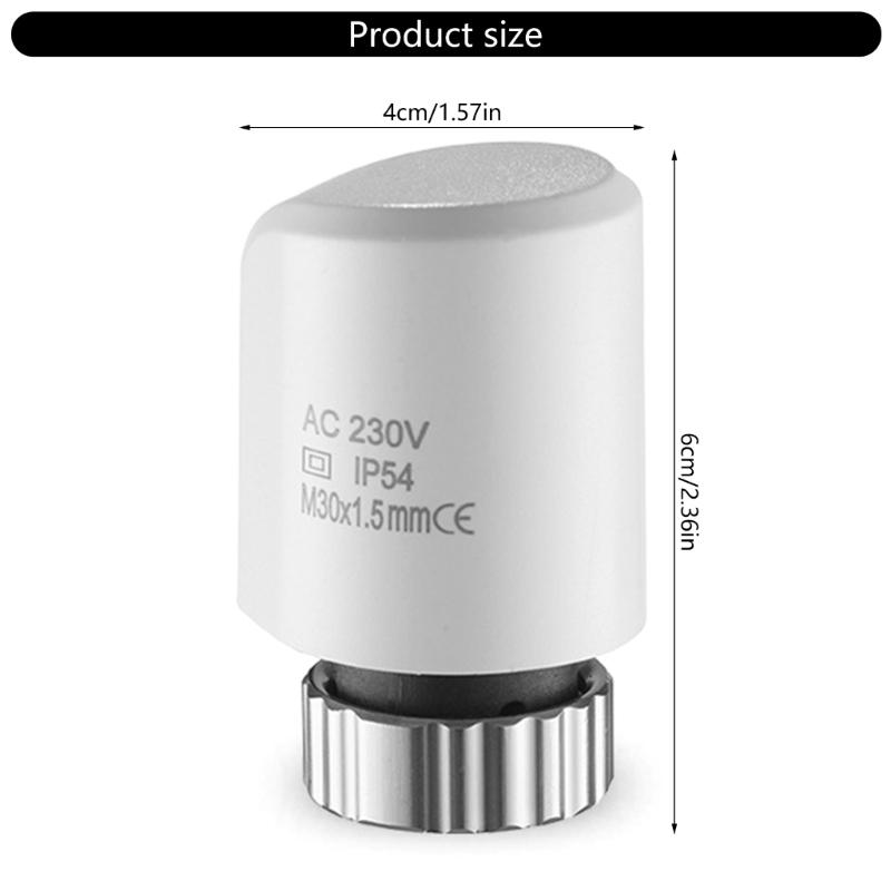 Intelligent Normalt Stängd/Öppen Termisk Ställdon 230V Elektrisk Ställdon för Precis Temperaturkontroll i hem Uppvärmning