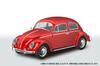 Aoshima Bunka Kyozai 1/32 Scale Rakupla Snap Kit No. 20-RR Volkswagen Beetle Ruby Red Pre-Colored Plastic Model Kit (Automobile)