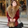 Windbreaker Faux Mink Fur Jacket Woman Winter Ladies Imitation Fox Wool Collar Coat Korean Fashion Warm Slim Winter Coats