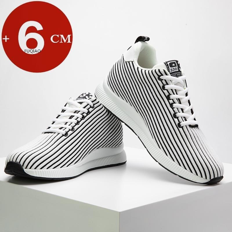 Fashion Men's 6cm Height Increase Casual Sneakers Summer Breathable Mesh Lightweight Fashion Elevator Shoes For Men [Multi Colors]
