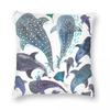 Whale Shark Ray Sea Creature Square Pillowcase Polyester Linen Velvet Creative Zip Decorative Throw Pillow Case Bed Cover