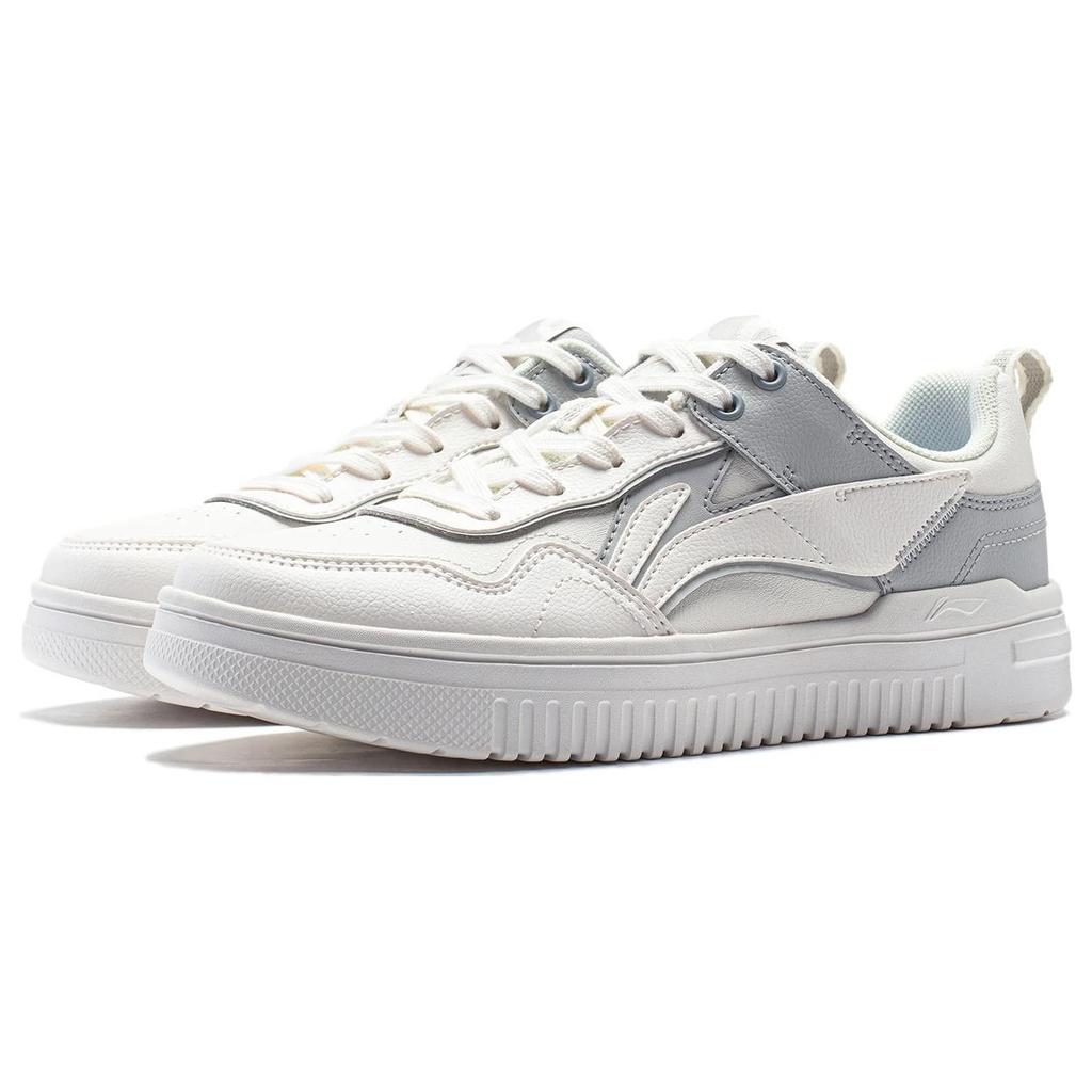 New LiNing Abrasion Resistant Low Top Casual Shoes Women's White Gray AGCT298-1