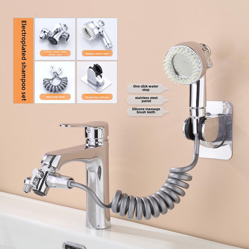 Chaochen Vielseitiges Kupferventilset: Universal-Waschbecken- und Duschshampoo-Set für Küche und Bad