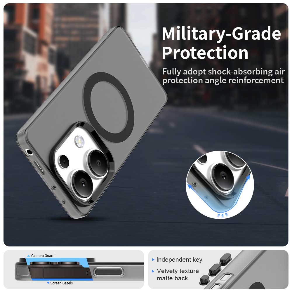 For Poco M6 Pro / M6 4G Case Magsafe Wireless Charging Case For Xiaomi PocoM6 M6Pro Poko Little M6 Pro M 6 Magnetic Candy Cover