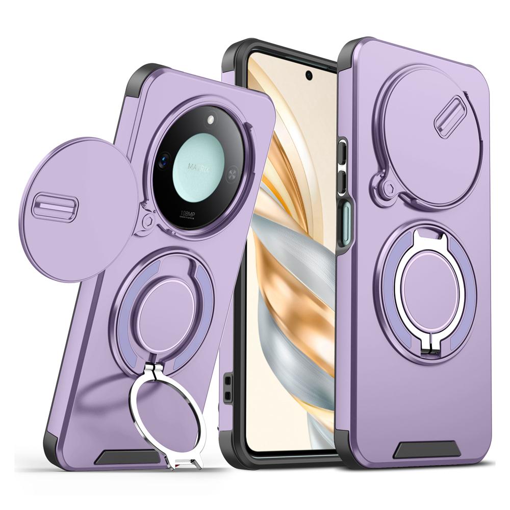 KEYSION 360° Ringständer Handyhülle für Honor X9c 5G X9c Smart Slide Kameraschutz Magnetische stoßfeste Abdeckung für Magic 7 Lite