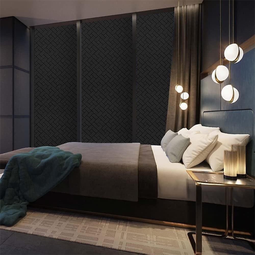 Pellicola per finestre per la privacy, pellicola oscurante per finestre, pellicola elettrostatica per finestre, pellicola anti UV con effetto smerigliato per ufficio, casa, bagno, camera da letto, cucina(nero,44,3x200