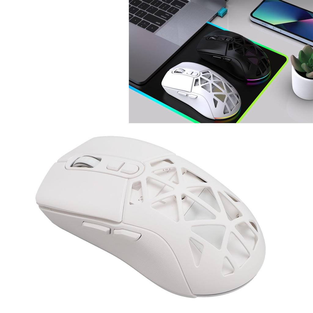 Wireless Gaming 4800 DPI Dual Mode Wireless with RGB Portable Gaming 4 DPI Levels for Laptop PC Mouse, BT5.1/2.4G Mouse, Backlight, Mouse,