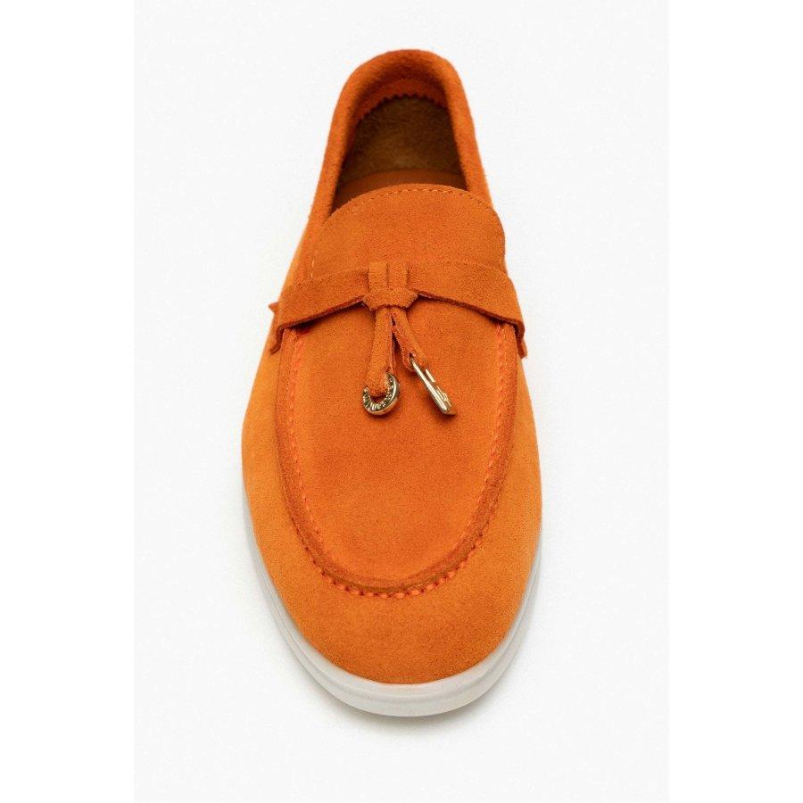 Mocasini de dama din piele intoarsa autentica