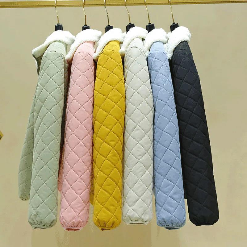 Lightweight Down Down Padded Coat Women's Fall Winter Padded Jacket Loose Short Hooded Stand Collar Coat