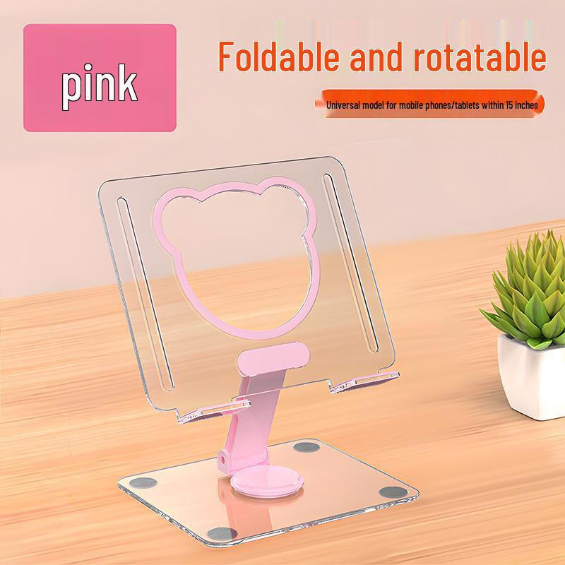 

Acrylic 360° Rotating Multi-functional Tablet and Phone Stand for Live Streaming and Online Classes
